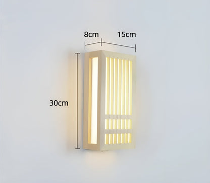 DoaGlow Japanse houten wandlamp - moderne houten & acryl Japanse verlichting