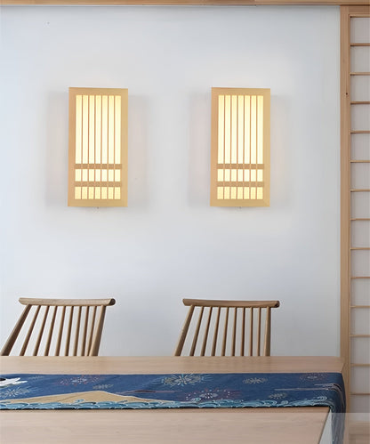 DoaGlow Japanse houten wandlamp - moderne houten & acryl Japanse verlichting