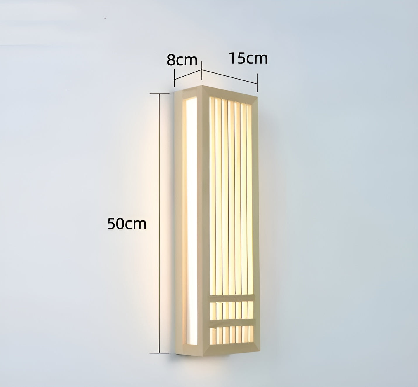 DoaGlow Japanse houten wandlamp - moderne houten & acryl Japanse verlichting