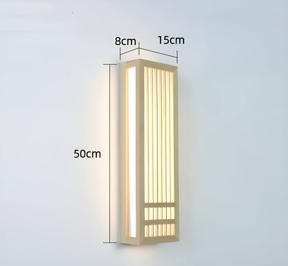 DoaGlow Japanse houten wandlamp - moderne houten & acryl Japanse verlichting