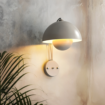 DomicBud wandlamp - bloemknop macaron wandlamp - stijlvolle ronde led lamp