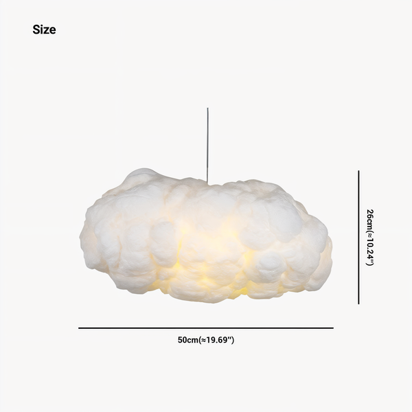 Dromerige wolken hanglamp - grillige zwevende witte wolken hanglamp