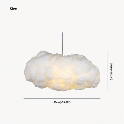 Dromerige wolken hanglamp - grillige zwevende witte wolken hanglamp