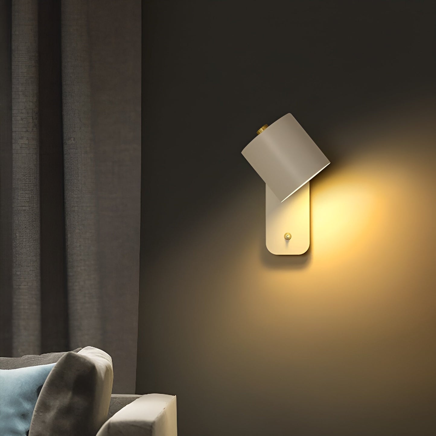 EasyPush wandlamp - draaibare mini cilinder led lamp