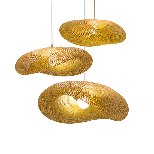 Ecolush plafondlamp - handgemaakte rotan hanglamp - rustieke boho lamp
