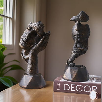 Expressive Face - creatieve abstracte gezichtssculptuur voor thuis en op kantoor