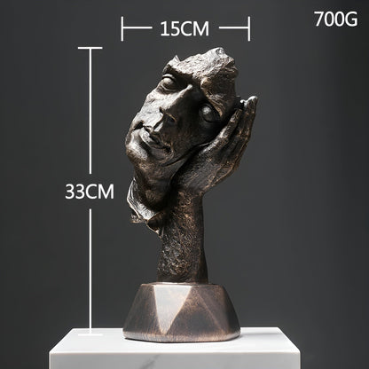 Expressive Face - creatieve abstracte gezichtssculptuur voor thuis en op kantoor