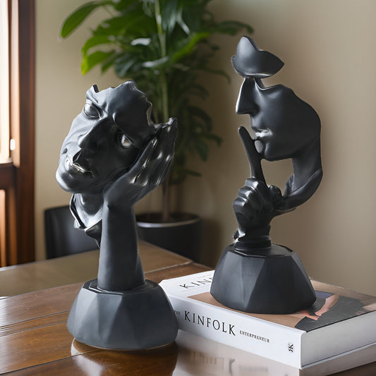 Expressive Face - creatieve abstracte gezichtssculptuur voor thuis en op kantoor