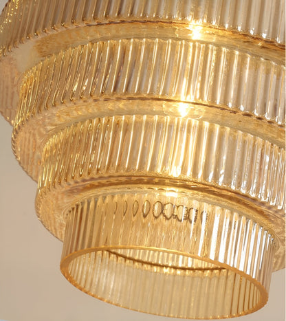 Curve - archaïsche kroonluchter met trapsgewijs ontwerp