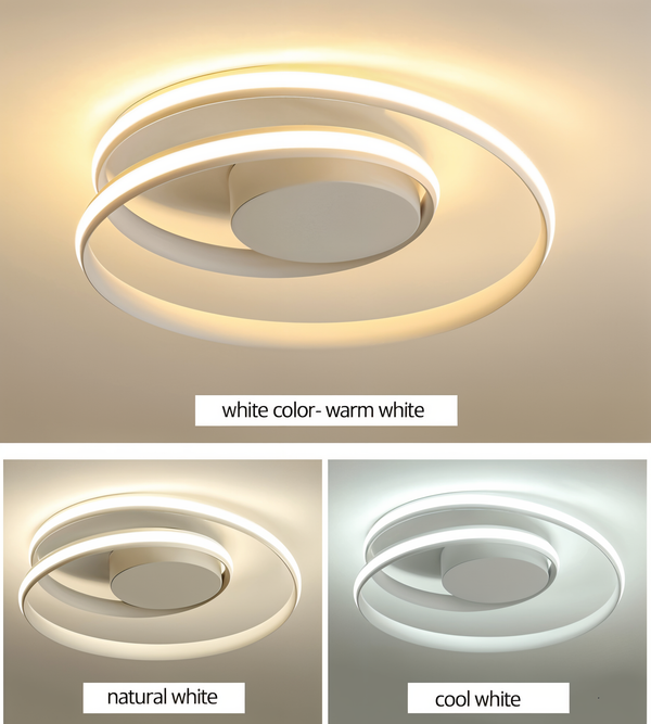 Fancywhirl plafondlamp - acrylaat opbouwspiraalring