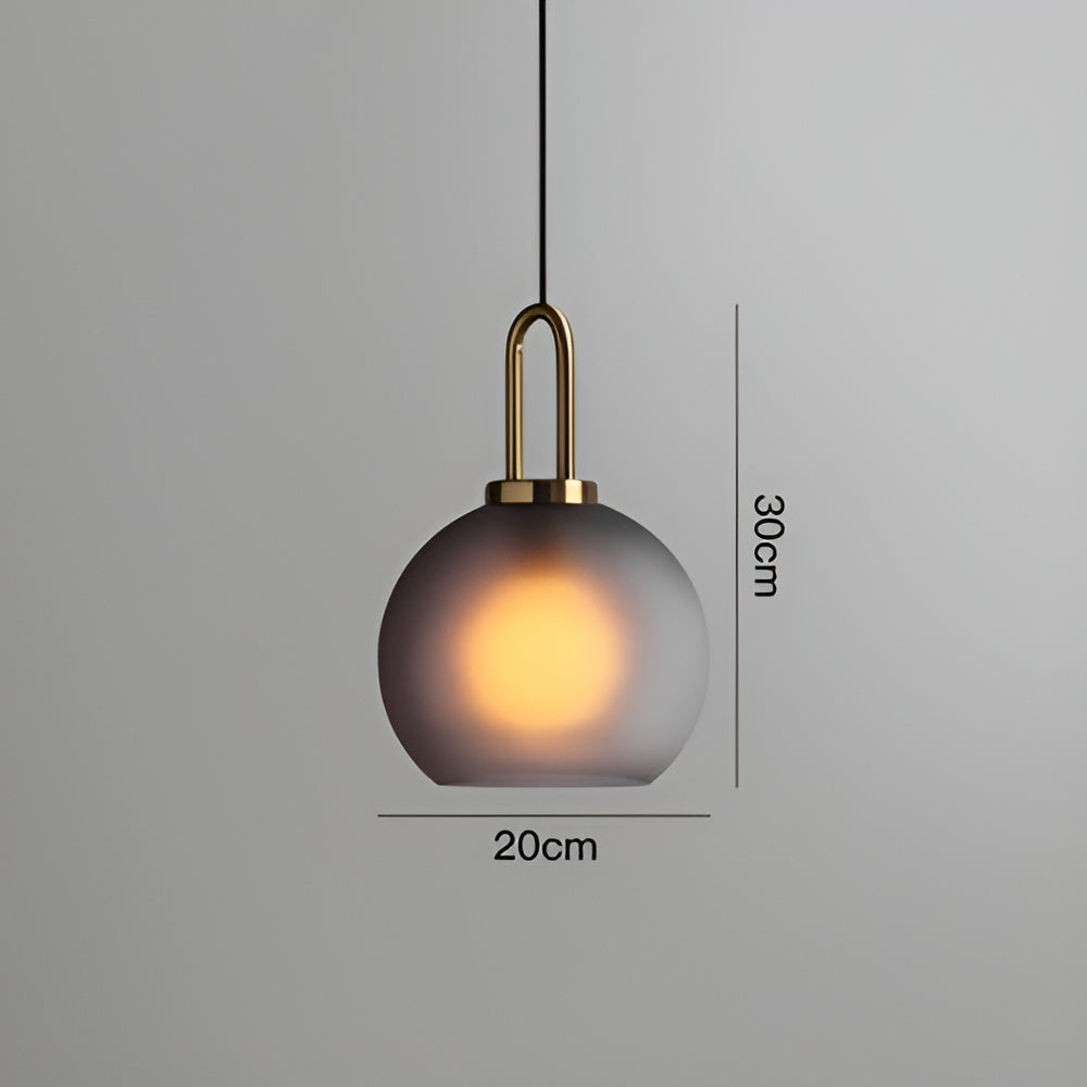 GlassGleam hanglamp - enkelzijdige vintage glazen bol