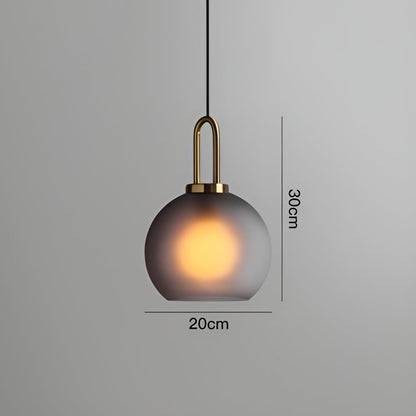 GlassGleam hanglamp - enkelzijdige vintage glazen bol