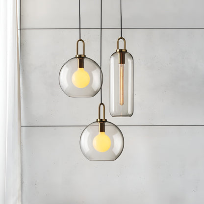 GlassGleam hanglamp - enkelzijdige vintage glazen bol