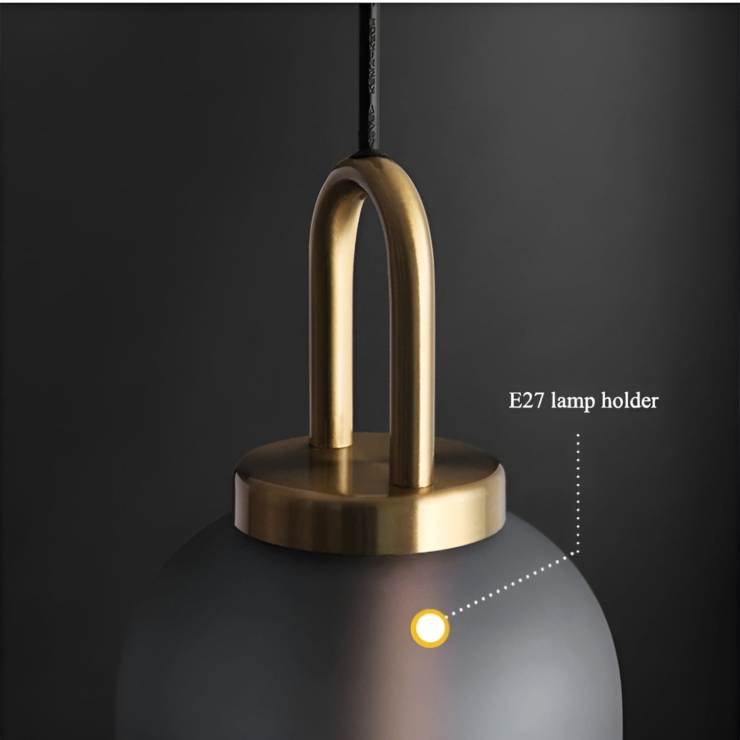 GlassGleam hanglamp - enkelzijdige vintage glazen bol