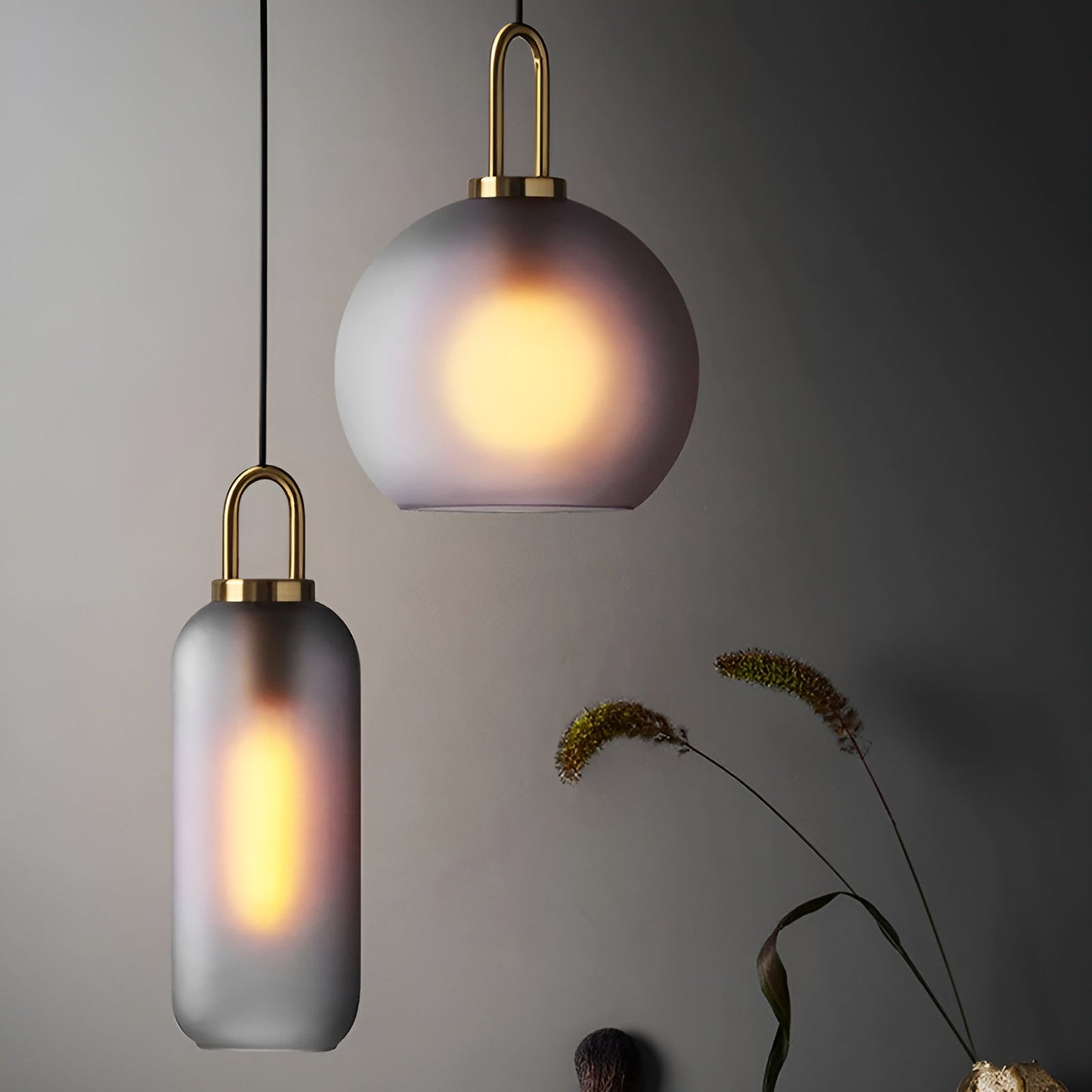 GlassGleam hanglamp - enkelzijdige vintage glazen bol