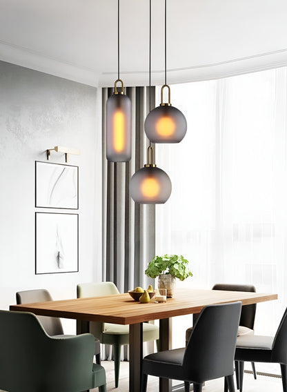 GlassGleam hanglamp - enkelzijdige vintage glazen bol