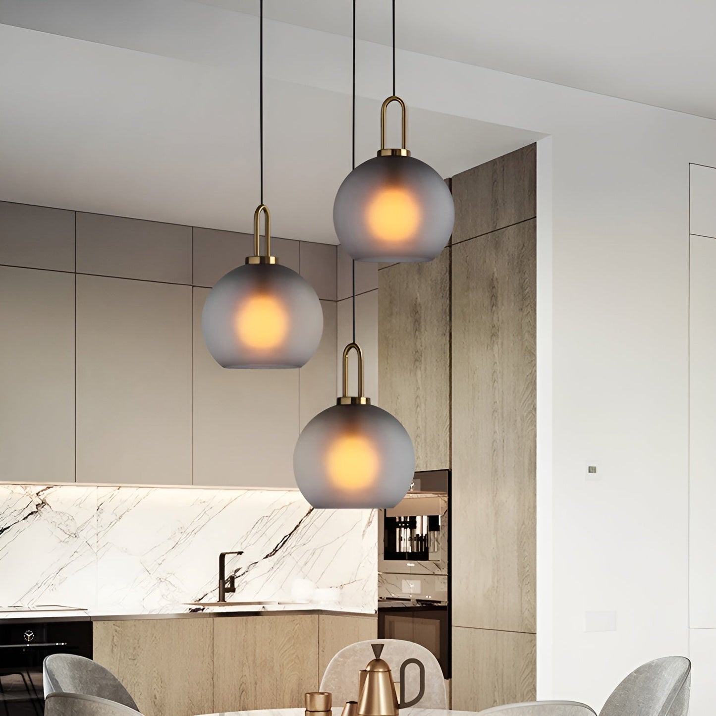 GlassGleam hanglamp - enkelzijdige vintage glazen bol