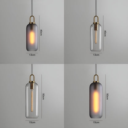 GlassGleam hanglamp - enkelzijdige vintage glazen bol