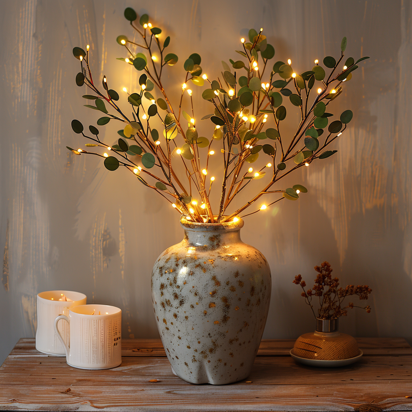 Glimmery branch lights - magische led fairy lights op batterijen - 70cm glinsterende kunsttak