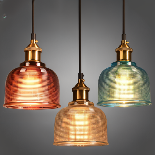 Glossy Bell hanglamp - kleurrijke retro glazen hanglamp-moderne hanglamp