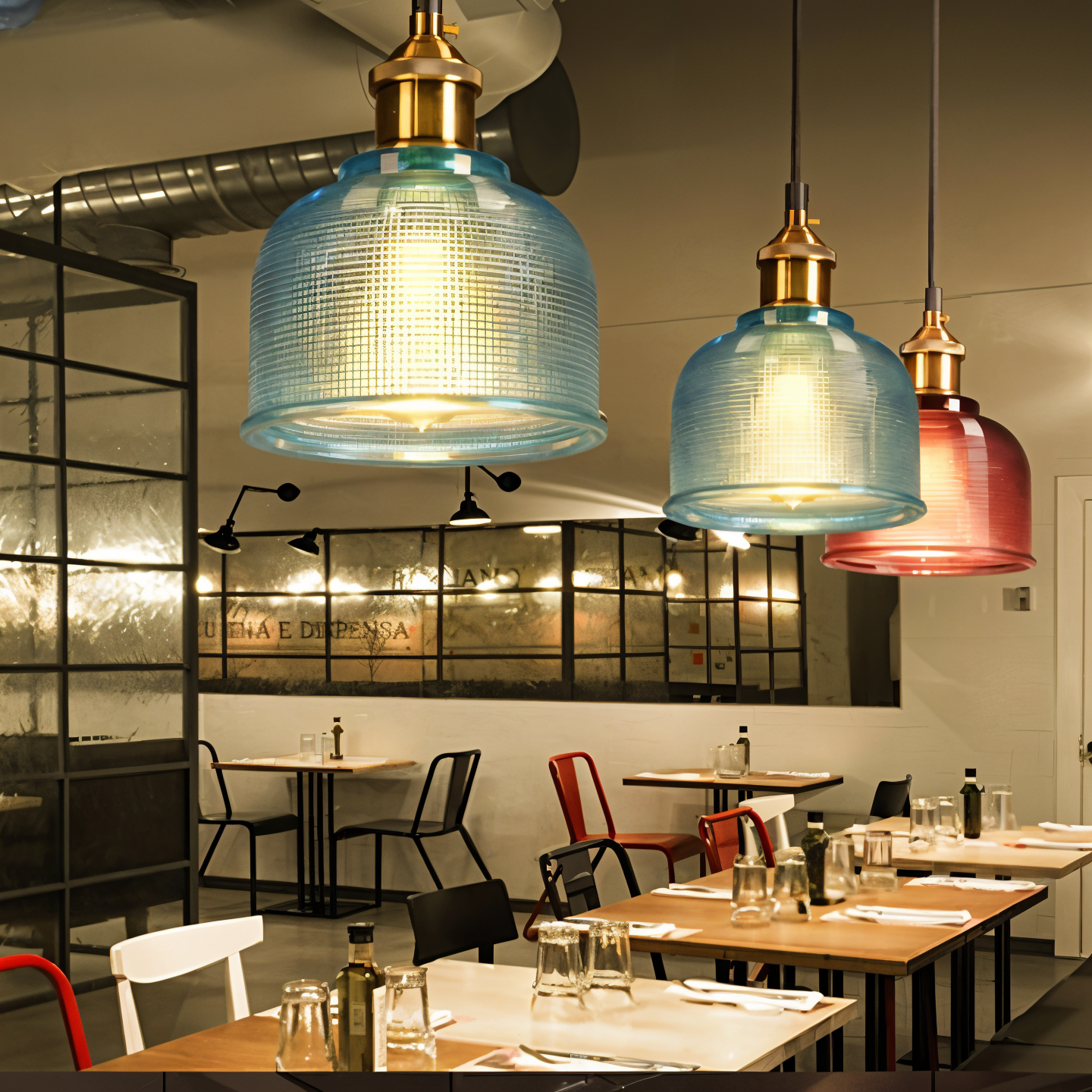 Glossy Bell hanglamp - kleurrijke retro glazen hanglamp-moderne hanglamp