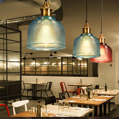 Glossy Bell hanglamp - kleurrijke retro glazen hanglamp-moderne hanglamp