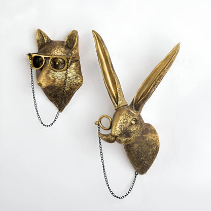 Golden Head - multifunctionele head wandhaak decoratie en wandopslag