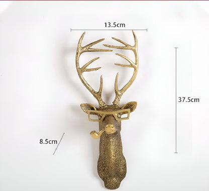 Golden Head - multifunctionele head wandhaak decoratie en wandopslag