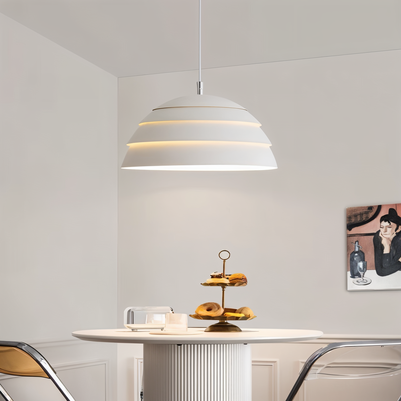 Helle led hanglamp - hiërarchische koepel hanglamp - snoer hanglamp