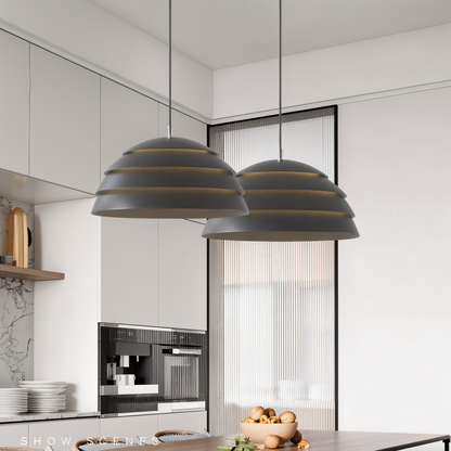 Helle led hanglamp - hiërarchische koepel hanglamp - snoer hanglamp