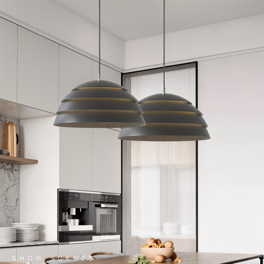 Helle led hanglamp - hiërarchische koepel hanglamp - snoer hanglamp