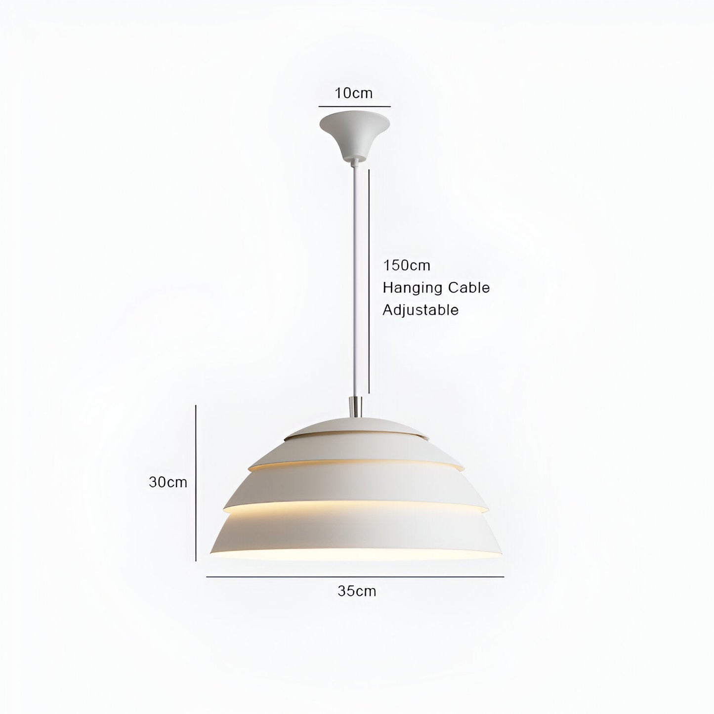 Helle led hanglamp - hiërarchische koepel hanglamp - snoer hanglamp