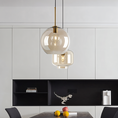 Klare Perle hanglamp - plafondlamp van industrieel loftglas