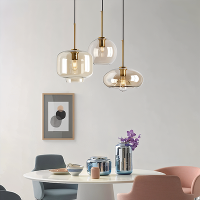 Klare Perle hanglamp - plafondlamp van industrieel loftglas