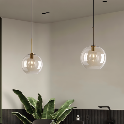 Klare Perle hanglamp - plafondlamp van industrieel loftglas