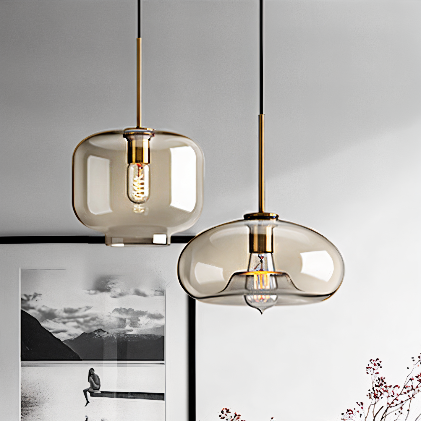 Klare Perle hanglamp - plafondlamp van industrieel loftglas
