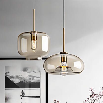 Klare Perle hanglamp - plafondlamp van industrieel loftglas
