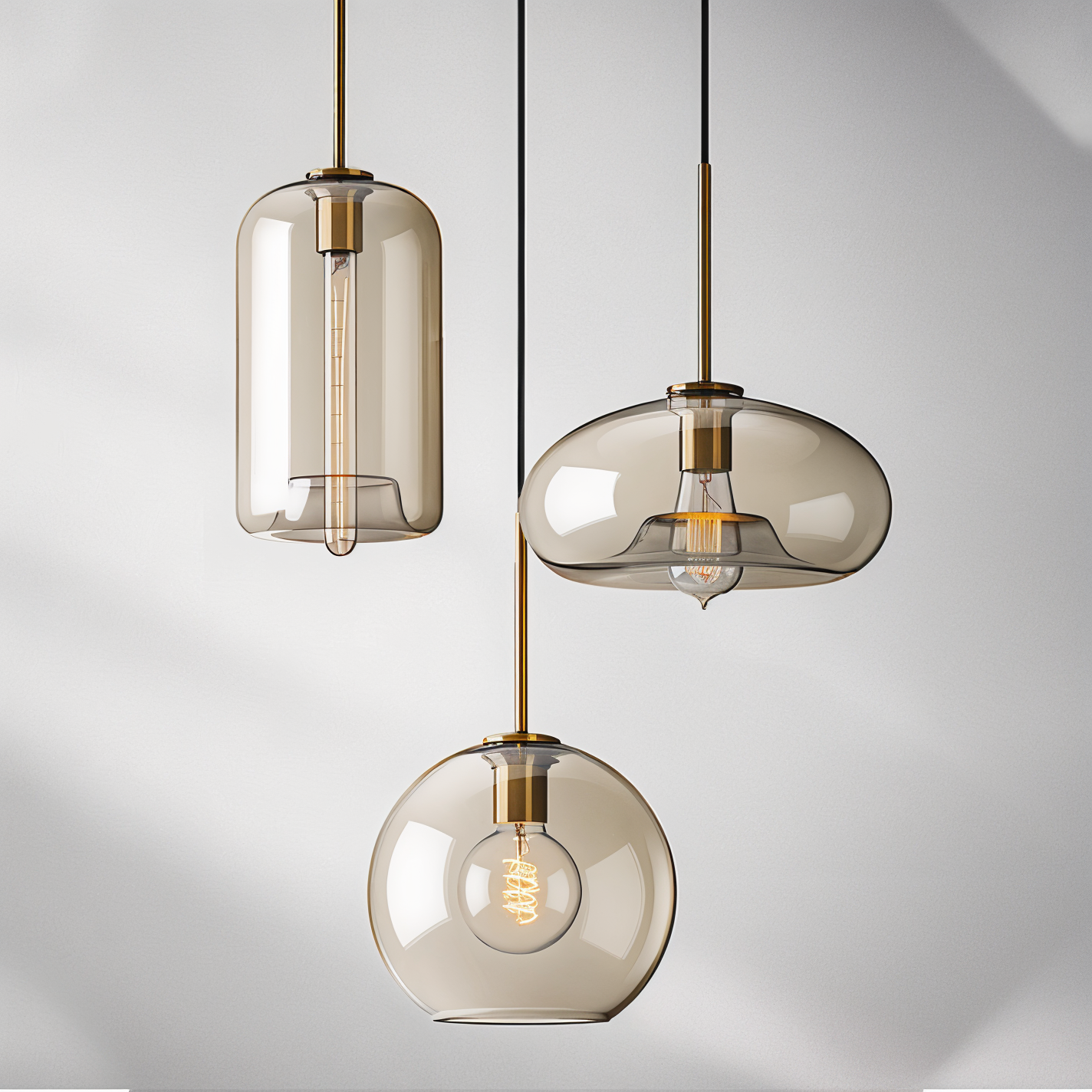 Klare Perle hanglamp - plafondlamp van industrieel loftglas