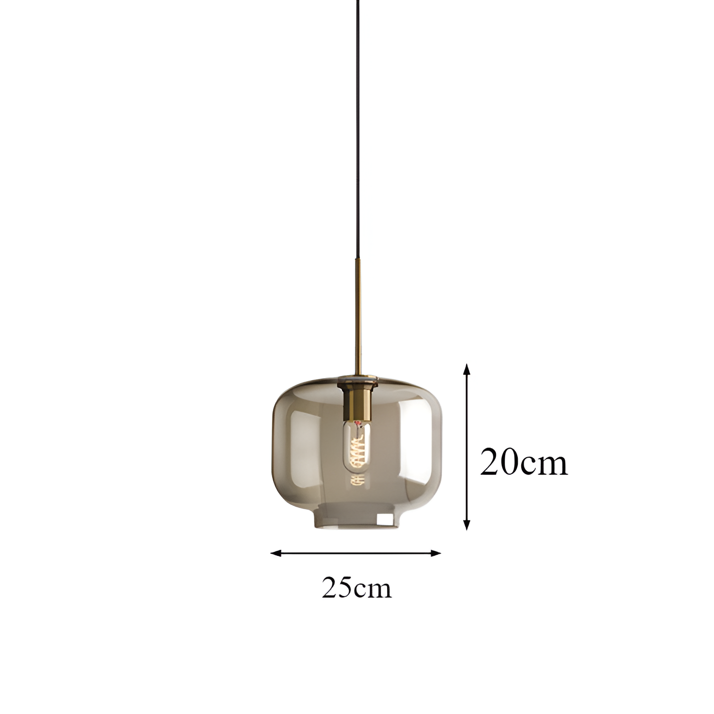 Klare Perle hanglamp - plafondlamp van industrieel loftglas
