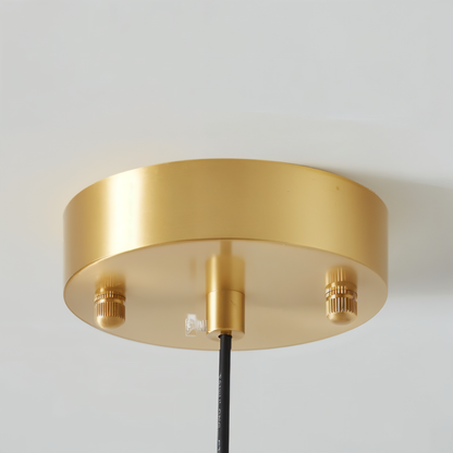 Koperen koepellamp - retro oranje wit bauhaus led hanglamp