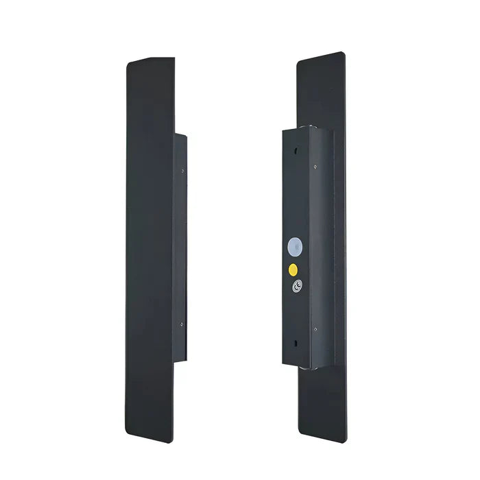 Rechthoekige wandlamp - rechthoekige wandlamp van zwart aluminium voor binnen- en buitentoepassingen