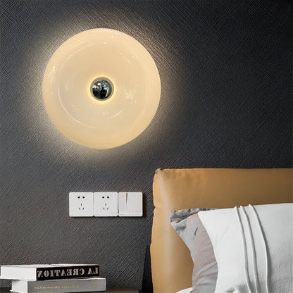 Oranje donut lamp - nordic donut glazen lamp - wandlamp en tafellamp