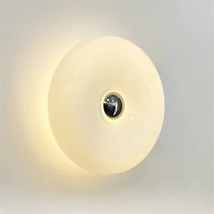 Oranje donut lamp - nordic donut glazen lamp - wandlamp en tafellamp