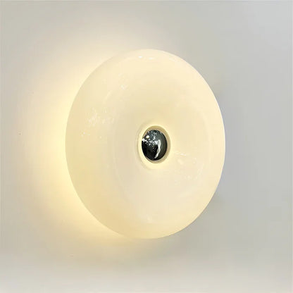 Oranje donut lamp - nordic donut glazen lamp - wandlamp en tafellamp