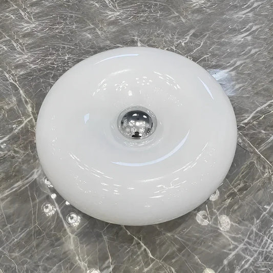 Oranje donut lamp - nordic donut glazen lamp - wandlamp en tafellamp
