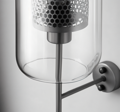 Orbee wandlamp - stijlvolle glazen wandlamp - honingraat wandlamp ontwerp - vintage wandlampen led