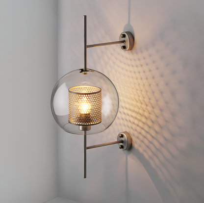 Orbee wandlamp - stijlvolle glazen wandlamp - honingraat wandlamp ontwerp - vintage wandlampen led