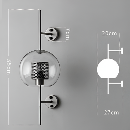 Orbee wandlamp - stijlvolle glazen wandlamp - honingraat wandlamp ontwerp - vintage wandlampen led