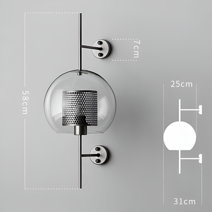Orbee wandlamp - stijlvolle glazen wandlamp - honingraat wandlamp ontwerp - vintage wandlampen led