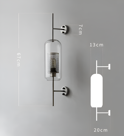Orbee wandlamp - stijlvolle glazen wandlamp - honingraat wandlamp ontwerp - vintage wandlampen led